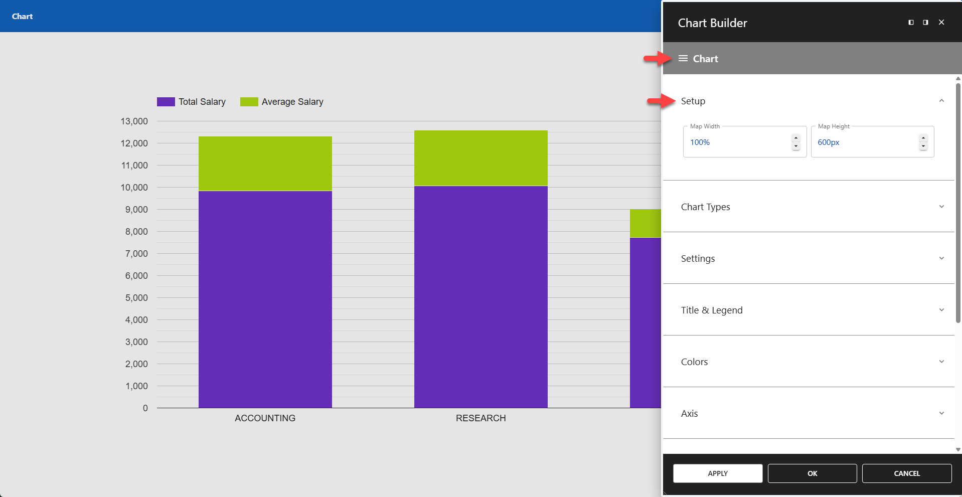 WP Data Access - Chart Setup
