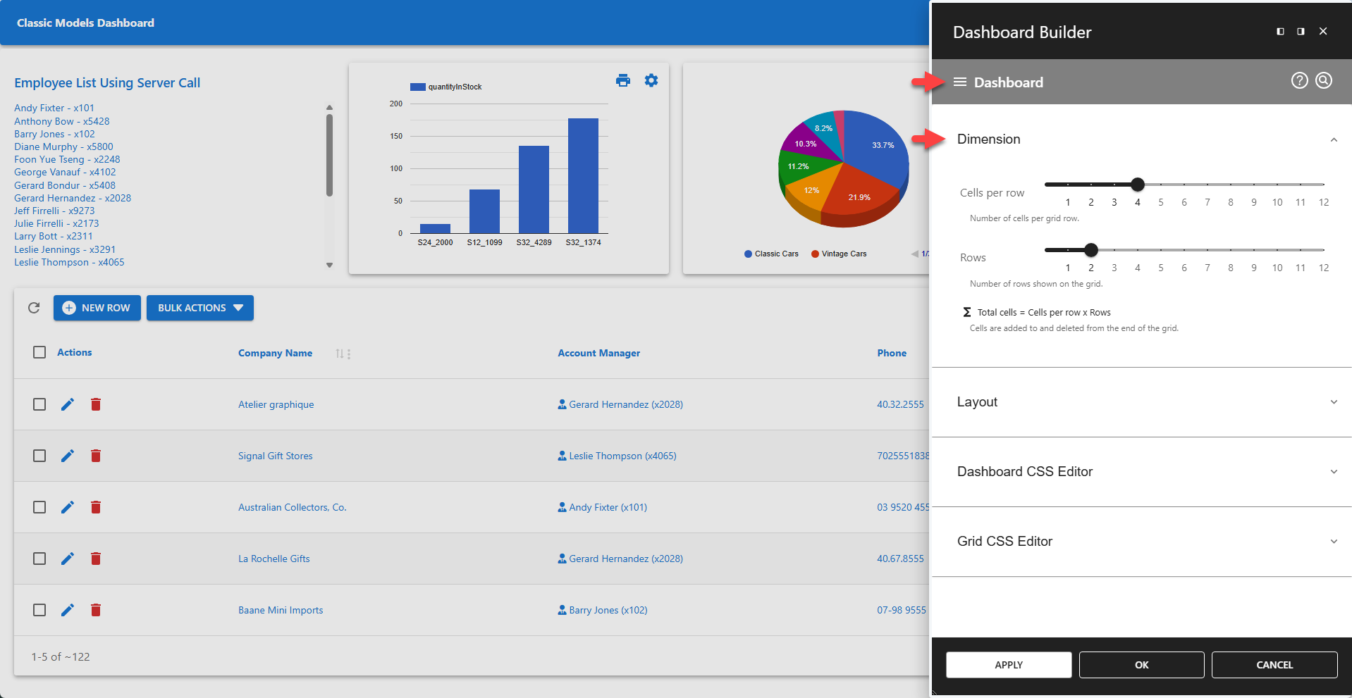 WP Data Access - Dashboard Builder - Dimension