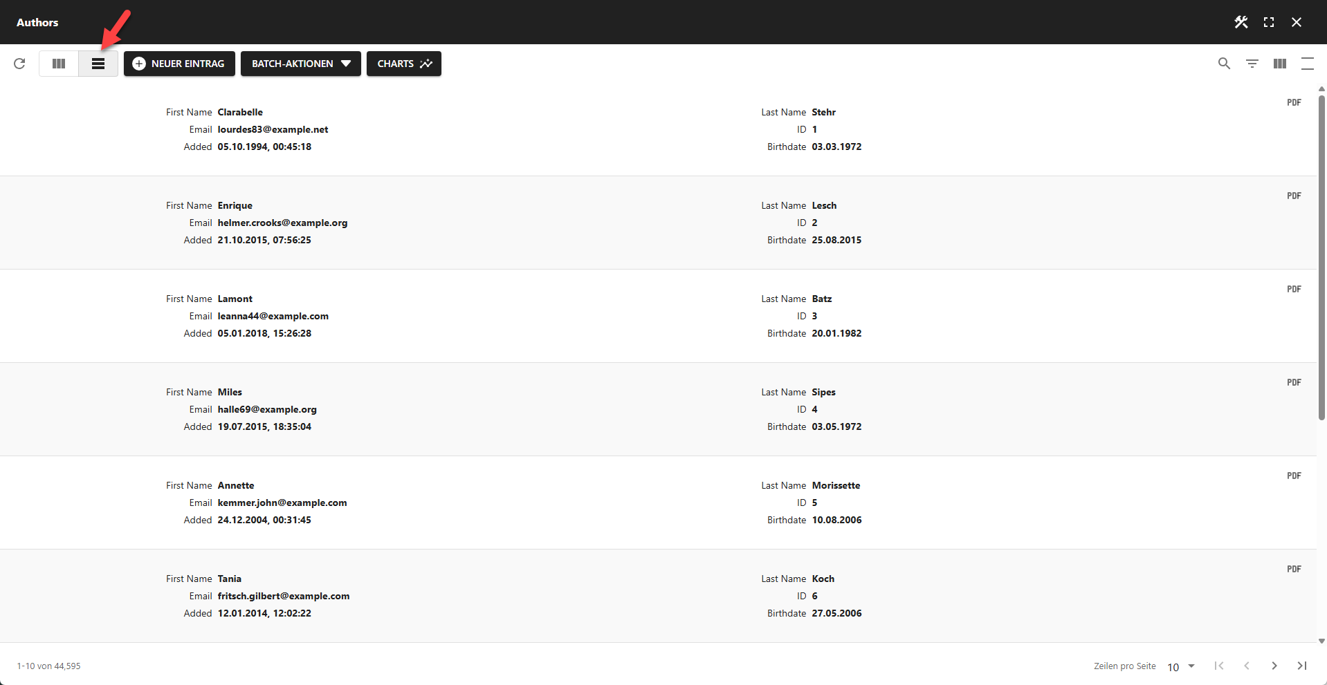 WP Data Access - Table Builder - Card View