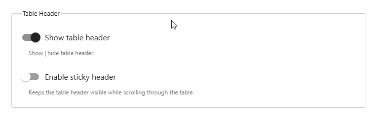WP Data Access - Table Builder - Header