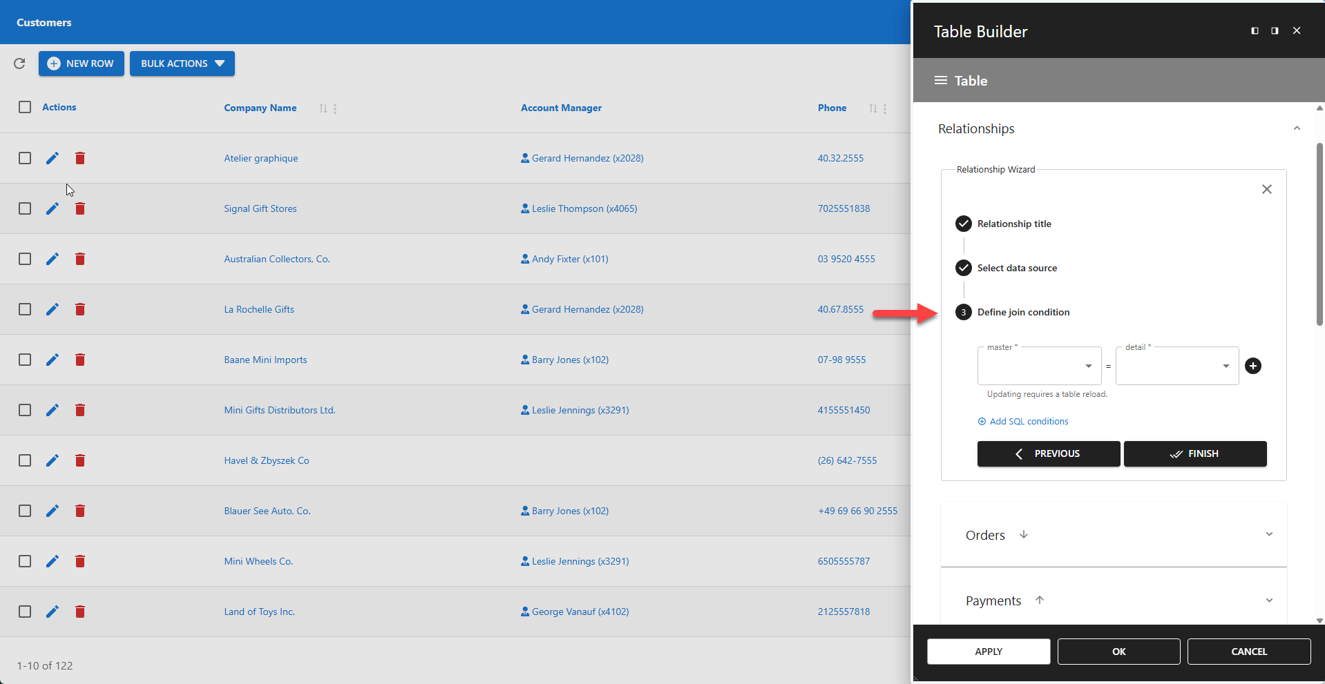 WP Data Access - Table Builder - Join Condition